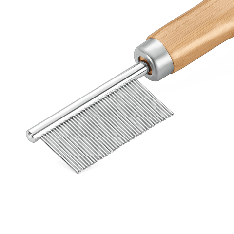Bamboo Mini Face Eye Comb, Fine Tooth - Sparkly Tails