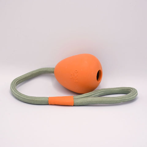 Egg On Rope For Throw, Fetch and Tug Dog Toy