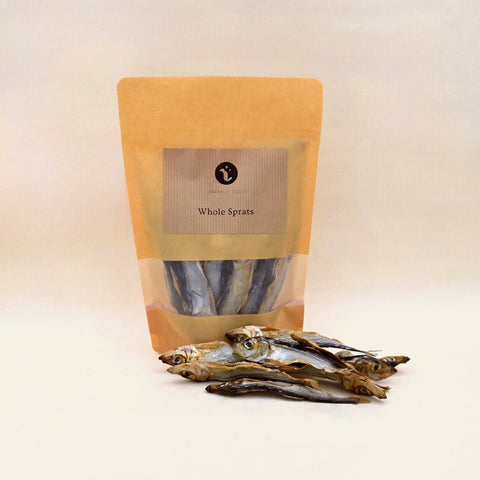 Dried Whole Baltic Sprats, 100grs - Sparkly Tails