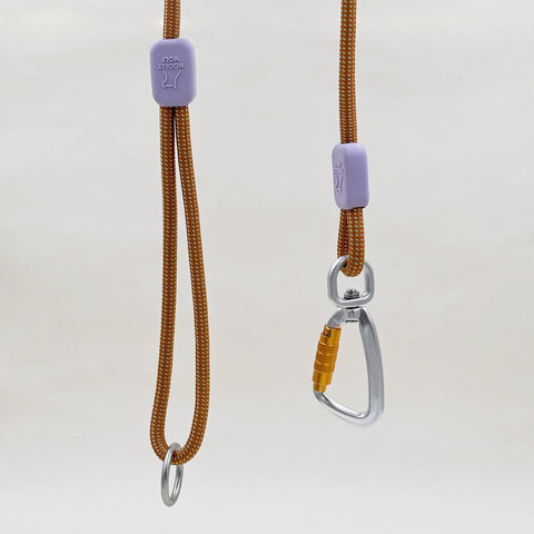 Long and Thin Rope Lead, Terracotta, 6.10m / 20', 8mm - Sparkly Tails
