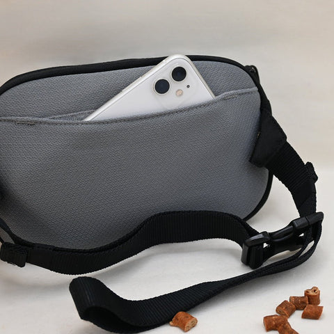 Multi - Functional Dog Walking Bum Bag, Recycled Material, Alpha 360, Black - Sparkly Tails