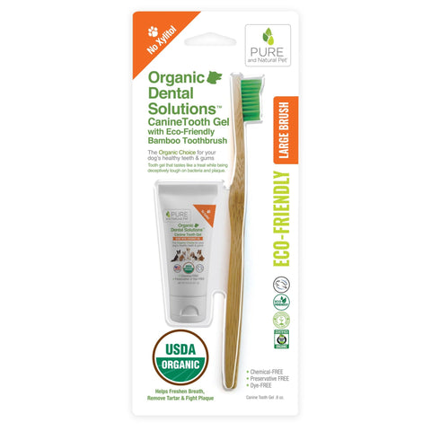 Organic Tooth Paste & Bamboo Toothbrush for Dogs, Cinnamon, peppermint - Sparkly Tails