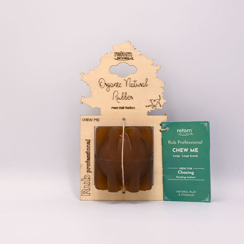 Retorn pet product with packaging and label on a white background