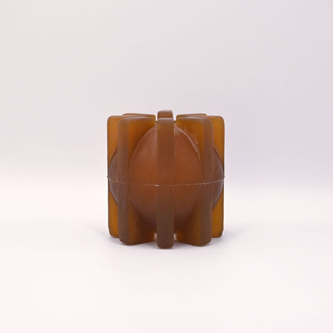 Retorn Brown geometric dog toy on a white background