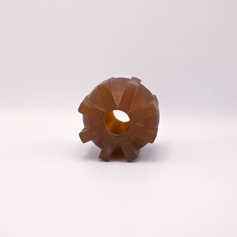 Retorn Brown geometric dog toy on a white background