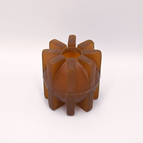 Retorn Brown geometric dog toy on a white background