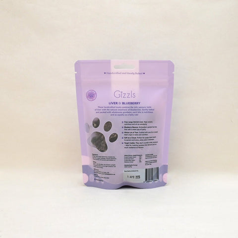 Soft Bites Liver & Blueberry Dog Treats, Gizzls, 150g - Sparkly Tails
