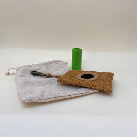 Dog Poop Bag Holder, Made with Eco-friendly Cork by Ecolif3 - Sparkly Tails