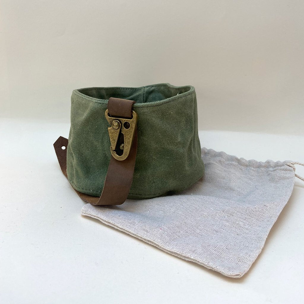 Foldable Dog Bowl. Made with recyclable canvas - Sparkly Tails