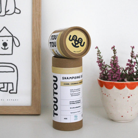 Powder Dry Dog Shampoo, Natural & Organic by TOUTOU - Sparkly Tails