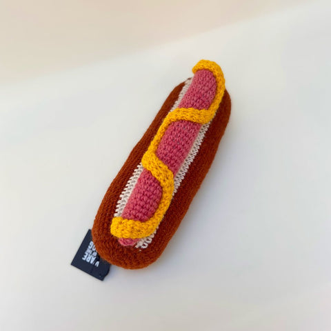 Squeaker Dog Toy, Hot Dog by Ware of the Dog - Sparkly Tails