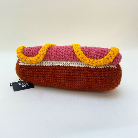 Squeaker Dog Toy, Hot Dog by Ware of the Dog - Sparkly Tails