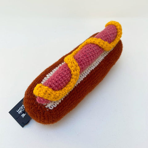 Squeaker Dog Toy, Hot Dog by Ware of the Dog - Sparkly Tails