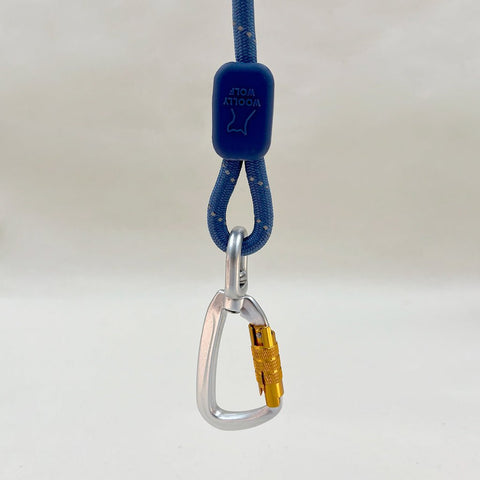 Thin Rope Dog Lead Made From Recycled Bottles, Pigeon Blue, 180 cm, 8mm - Sparkly Tails