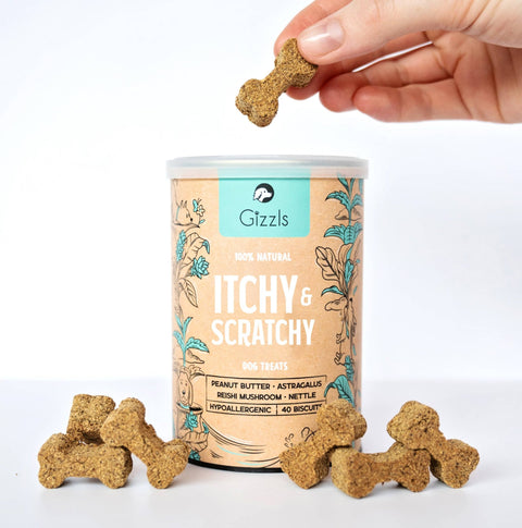 100% Natural Dog Treats for Allergies and Immunity, Gizzls, 200g - Sparkly Tails