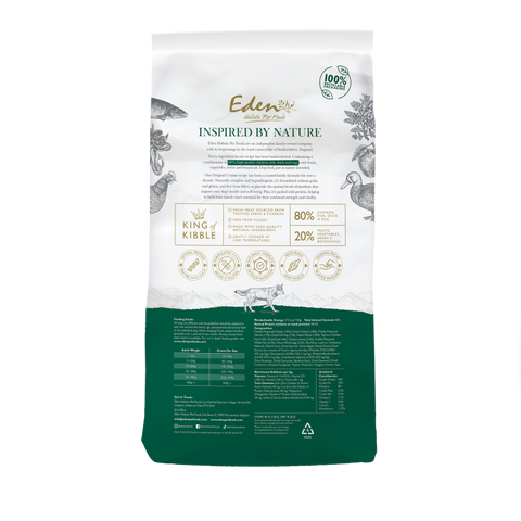 Eden 80/20 Original Cuisine bag back with composition — Sparkly Tails