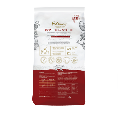 Eden 80/20 Country Cuisine bag back with composition — Sparkly Tails