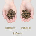 Eden 80/20 Country Cuisine kibble size comparison — Sparkly Tails