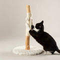 Cat scratching the Scruffs Alpine Rockies post in cream — Sparkly Tails