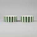 Scruffs Amalfi Striped Dog Bowl Set Green — bowl detail — Sparkly Tails