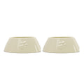 Scruffs Icon Long Eared Dog Bowl Set Cream — spaniel modelling — Sparkly Tails