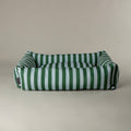Scruffs Amalfi Striped Dog Bed Green — bold stripe pattern — Sparkly Tails