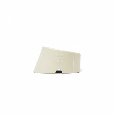 Scruffs Icon Flat Faced Dog Bowl Set Cream — bowls front view — Sparkly Tails