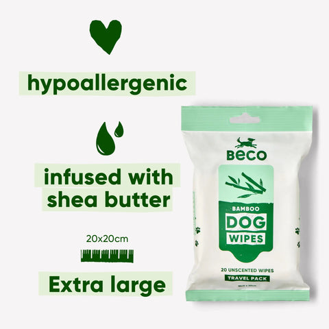 Beco Pet Wipes Unscented