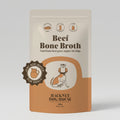 Package of Hackney Dog House Beef Bone Broth for dogs on a white background