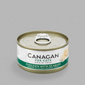 Canagan Chicken with Seabass Wet Cat Food 75g — tin front view — Sparkly Tails
