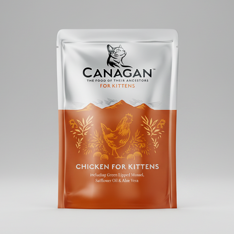 Canagan Chicken for Kittens Wet Cat Food Pouch 85g — pouch front view — Sparkly Tails