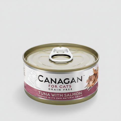 Canagan Tuna with Salmon Wet Cat Food 75g — tin front view — Sparkly Tails