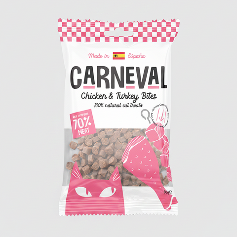 Carneval Cat Chicken Turkey Bites 50g urinary care treats Sparkly Tails
