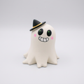 Great & Small Creepy Cuties Smiler Ghost latex dog toy — front view — Sparkly Tails