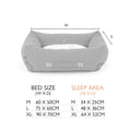 Scruffs Eden Recycled Box Bed Cream — size guide — Sparkly Tails