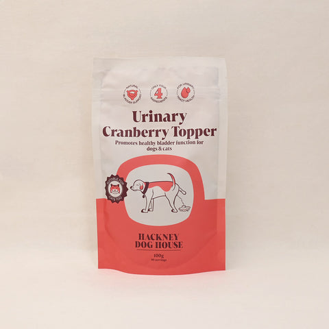 Hackney Dog House | Urinary Cranberry for Dogs | 40 Servings Urinary Cranberry for Dogs | Front Packaging 