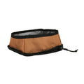 Woolly Wolf Hydration Shoulder Bag Wood Brown Mix — in use on walk — Sparkly Tails