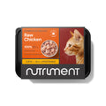 Nutriment raw chicken cat food packaging on a white background