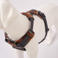 White dog model wearing aRuffwear Front Range Harness, Moonlight Mountains harness on a light gray background