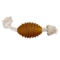 Retorn Rub Rugby Spike & Rope Dog Toy — side profile view — Sparkly Tails