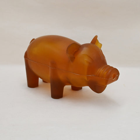 Retorn Organic Rubber Piggy Toy - Side View - Sparkly Tails