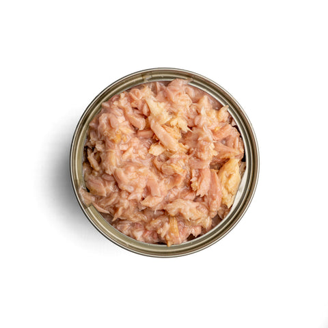 Thrive Tuna and Salmon Complete wet cat food open tin — Sparkly Tails