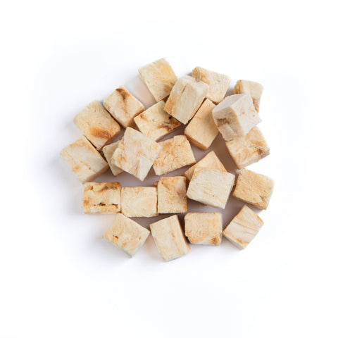Thrive 100% White Fish Fillet Cat Treats 15g Tube — treats close-up — Sparkly Tails