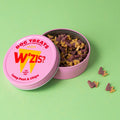 W'ZIS Lamp Post & Chips dog treats tin — refillable pocket tin with around 100 treats — Sparkly Tails