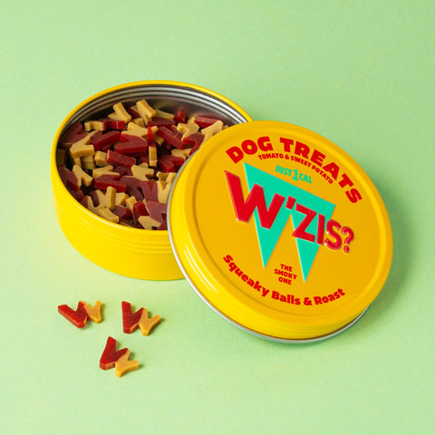 Squeaky Balls & Roast tin of smoky vegan dog treats — Sparkly Tails