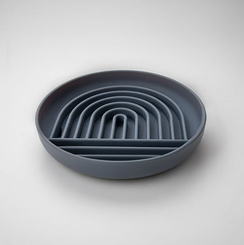 Great & Small Zen Lines Slow Feeder Silicone Bowl 19cm top view — Sparkly Tails