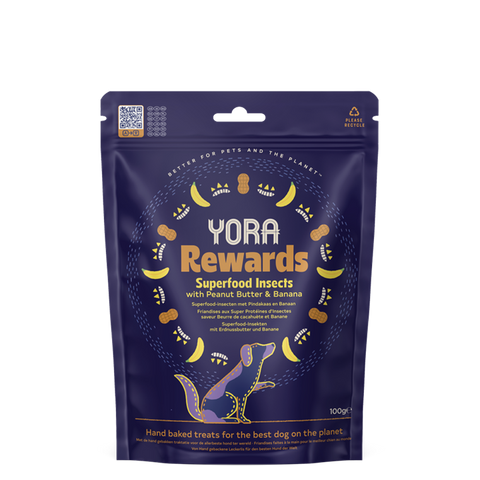 Yora Dog Rewards Treats, Insect, Carrot & Apple