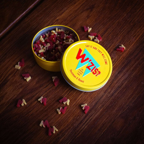W'ZIS Squeaky Balls & Roast vegan dog treats in tin — Sparkly Tails