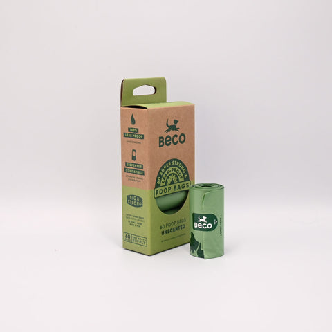 Beco dog waste bags packaging on a white background