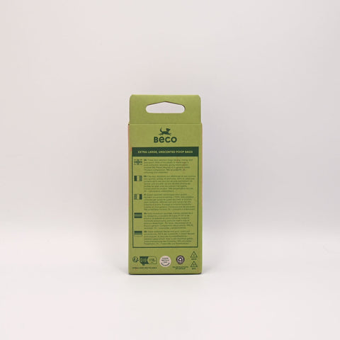 Green Beco pet product packaging on a white background - Back